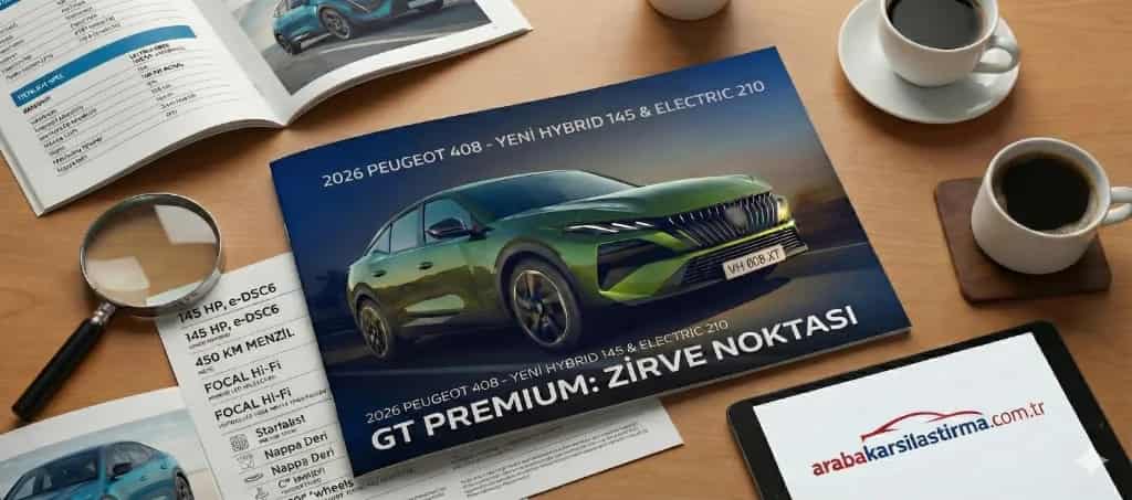 Broşürler Masaya Döküldü: 2026 Peugeot 408'in Tüm Teknik Verileri ve "GT Premium" Sürprizi! - Yeni Model | arabakarsilastirma.com.tr