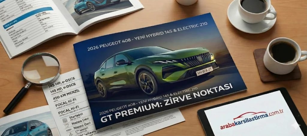 Broşürler Masaya Döküldü: 2026 Peugeot 408'in Tüm Teknik Verileri ve "GT Premium" Sürprizi! - Yeni Model | arabakarsilastirma.com.tr