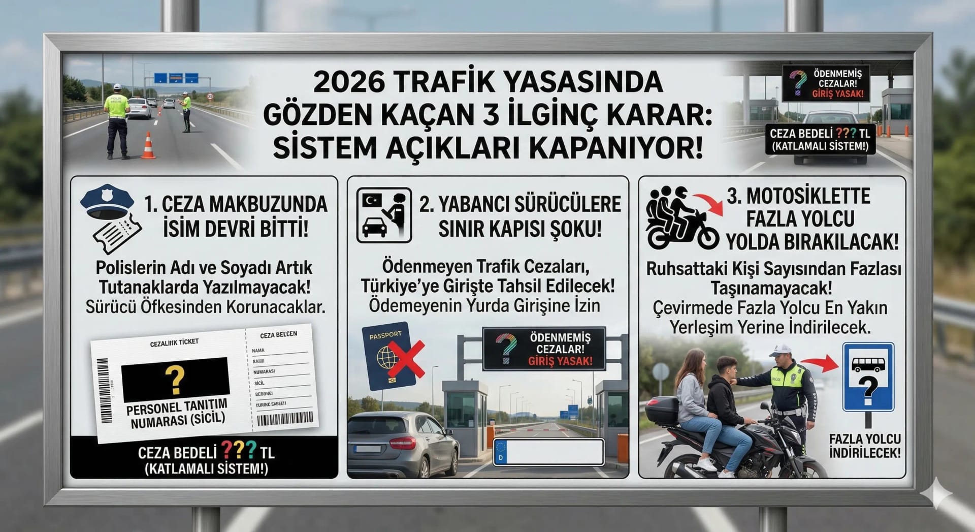 2026 Trafik Yasasında Gözden Kaçan 3 İlginç Karar: Polislerin İsmi Gizleniyor, Ceza Ödemeyene Sınır Kapanıyor! - Haber | arabakarsilastirma.com.tr