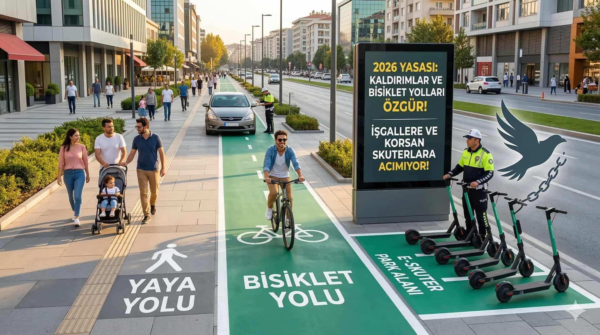 Kaldırımlar ve Bisiklet Yolları Artık Özgür: 2026 Yasası İşgallere ve Korsan Skuterlara Acımıyor! - Haber | arabakarsilastirma.com.tr