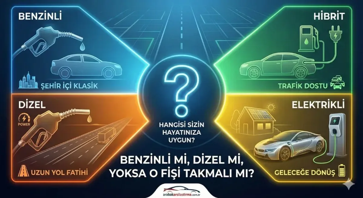 Benzinli mi, Dizel mi, Yoksa O Fişi Takmalı mı? Hangi Motor Tipi Sizin Hayatınıza Uygun? - Rehber | arabakarsilastirma.com.tr