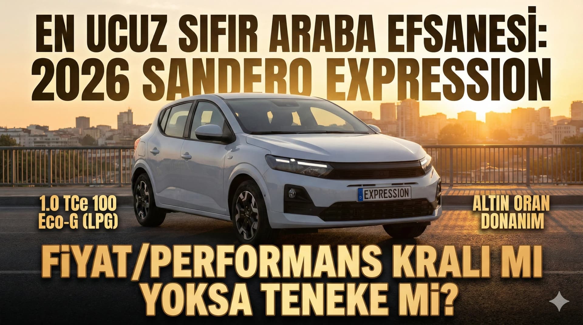 En Ucuz Sıfır Araba Efsanesi: 2026 Dacia Sandero "Expression" Paketi, Fiyat/Performans Kralı mı Yoksa "Teneke" mi?