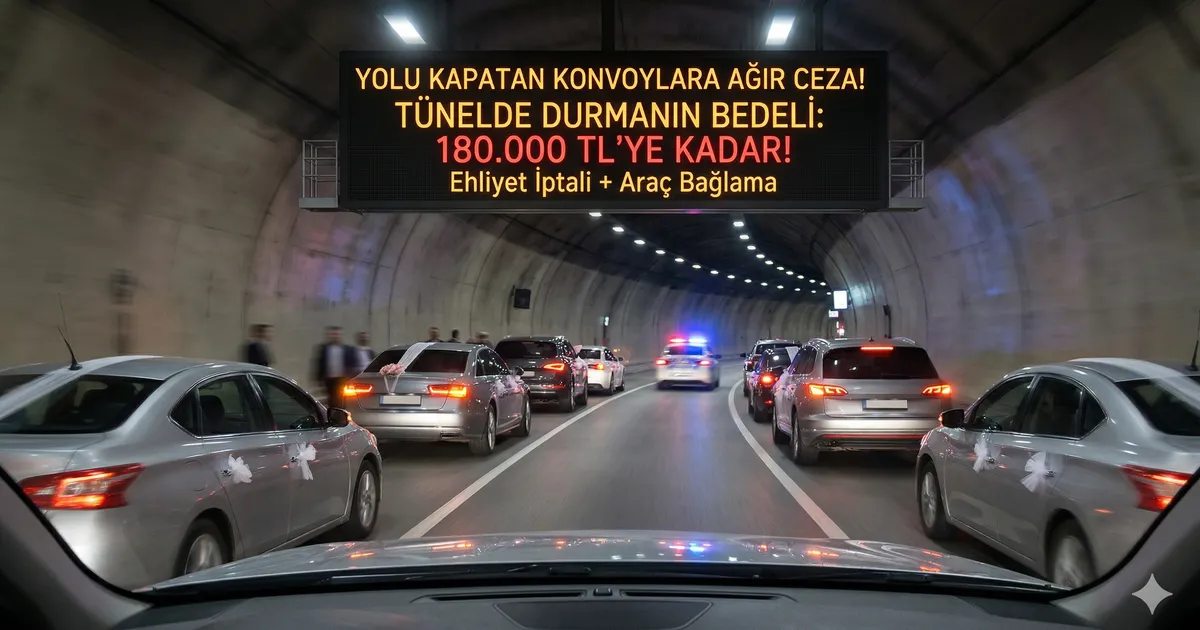 Konvoy Cezası 2026: Düğün ve Asker Konvoylarında Yolu Kapatmanın Bedeli 180.000 TL! - Haber | arabakarsilastirma.com.tr