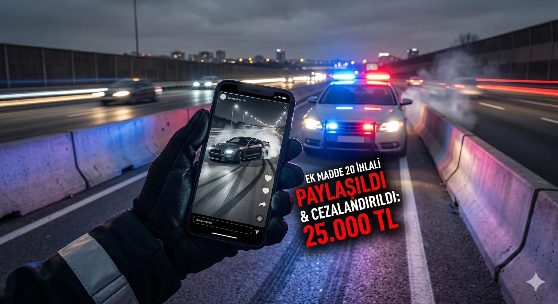 Trafikte Sosyal Medya Şovu Bitti: Makas ve Drift Videosu Paylaşanlara 25.000 TL Ceza! - Rehber | arabakarsilastirma.com.tr