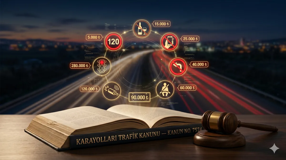 2026 Yeni Trafik Cezaları: Tam Liste ve 280 Bin TL Tuzakları - Rehber | arabakarsilastirma.com.tr